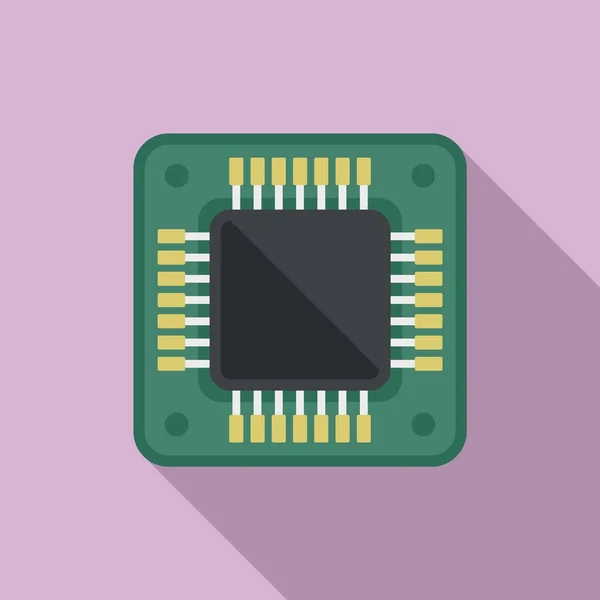 Tablero cpu icono vector plano. Microchip digital — Archivo Imágenes Vectoriales