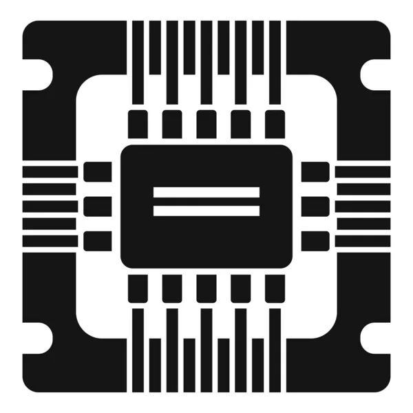 Hardware cpu ícone vetor simples. Circuito Chip —  Vetores de Stock