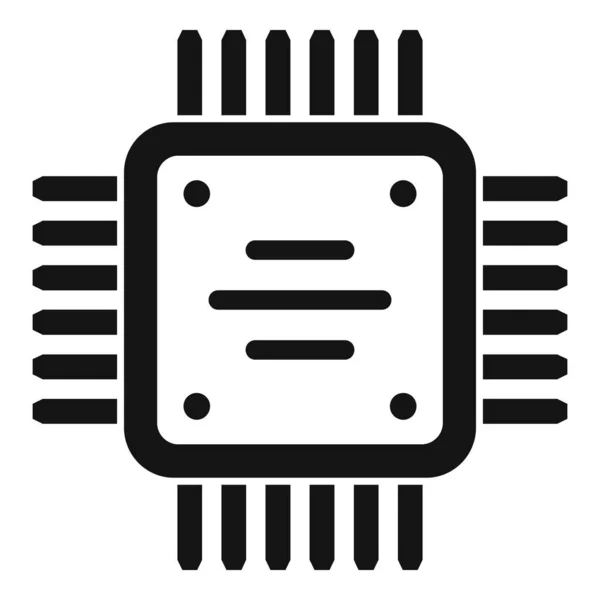 Ordinateur icône cpu vecteur simple. Puce de circuit — Image vectorielle