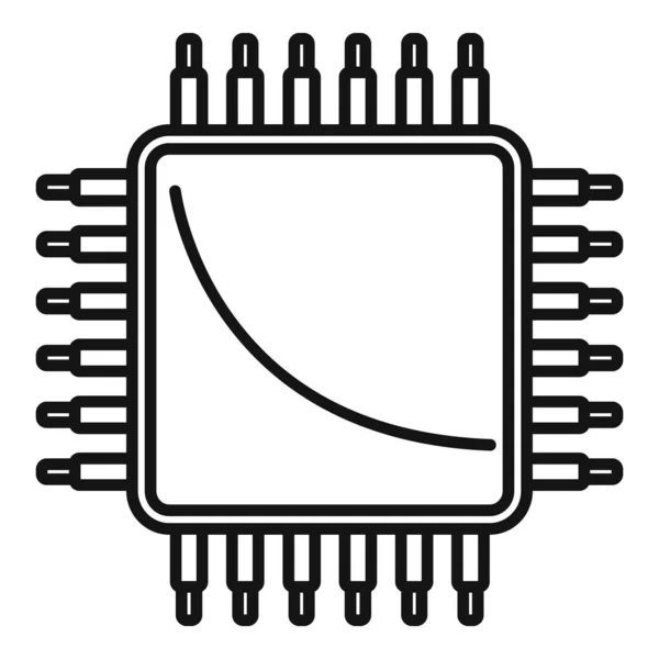 Vektor osnovy ikony Science Cpu. Obvodový čip — Stockový vektor