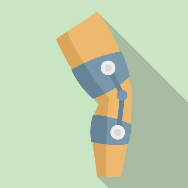 Junge Fuß verletzt Ikone flachen Vektor. Bandage-Verletzung — Stockvektor