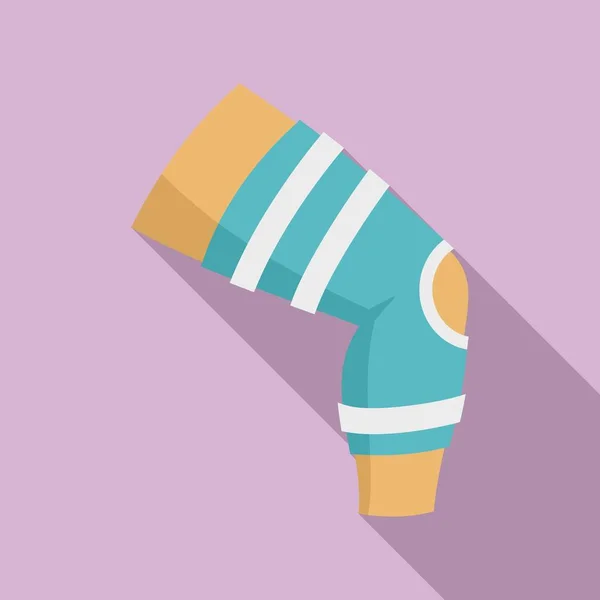 Sport icône de bandage de genou vecteur plat. Accident cassé — Image vectorielle