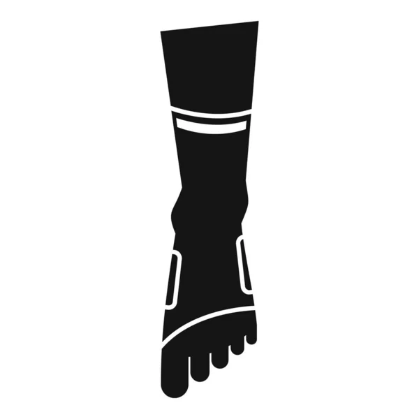 Επιδέσμους ποδιών εικονίδιο απλό διάνυσμα. Τραυματισμός από ατύχημα — Διανυσματικό Αρχείο
