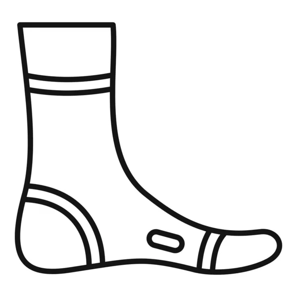 Текстильная повязка на ноге вектор контура. Несчастный случай — стоковый вектор