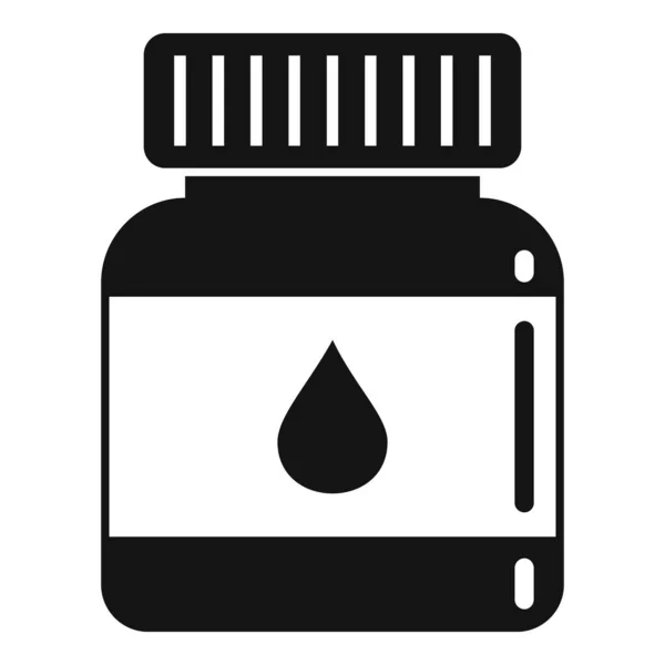 Icono de olla de tinta vector simple. Señal de dibujo — Vector de stock