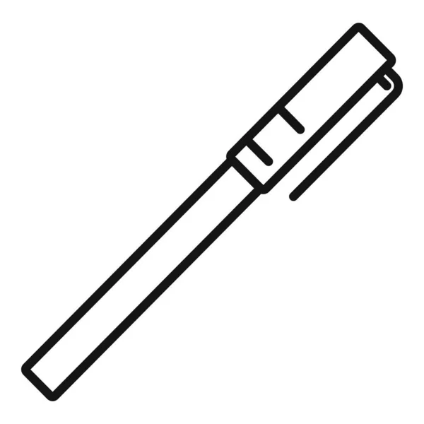 Kalem aracı simgesi ana hatlı vektör. Mürekkep ucu — Stok Vektör
