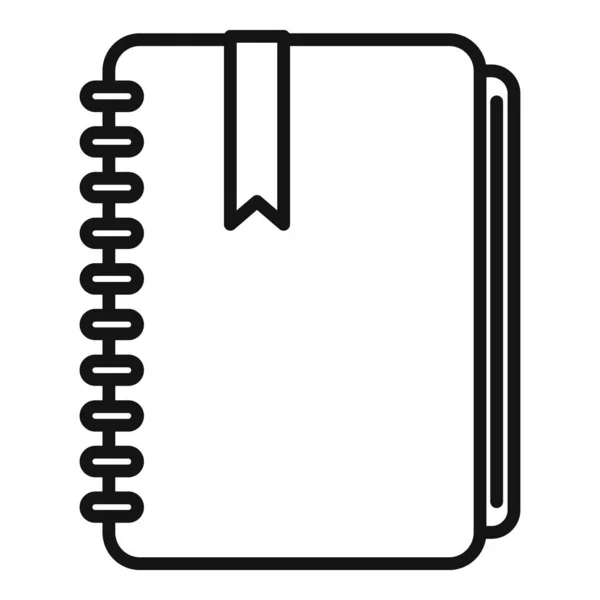 Caligrafia notebook ícone contorno vetor. Caneta Nib — Vetor de Stock