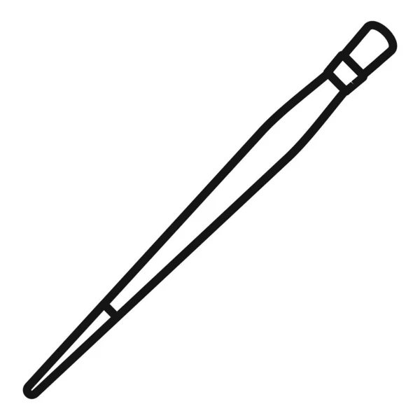Boya fırçası ikonu ana hatları vektörü. Nib aracı — Stok Vektör