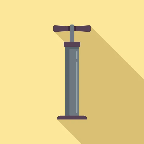 Poignée icône pompe à air vecteur plat. Pneu vélo — Image vectorielle