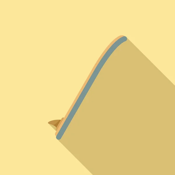 Vecteur plat d'icône de panneau de sup en bois. Support de surf — Image vectorielle