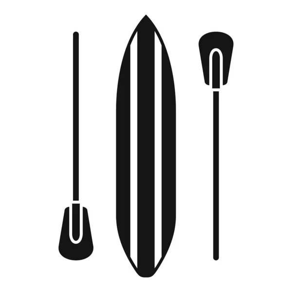 Простий вектор ікони пляжного sup surf. Борт. — стоковий вектор