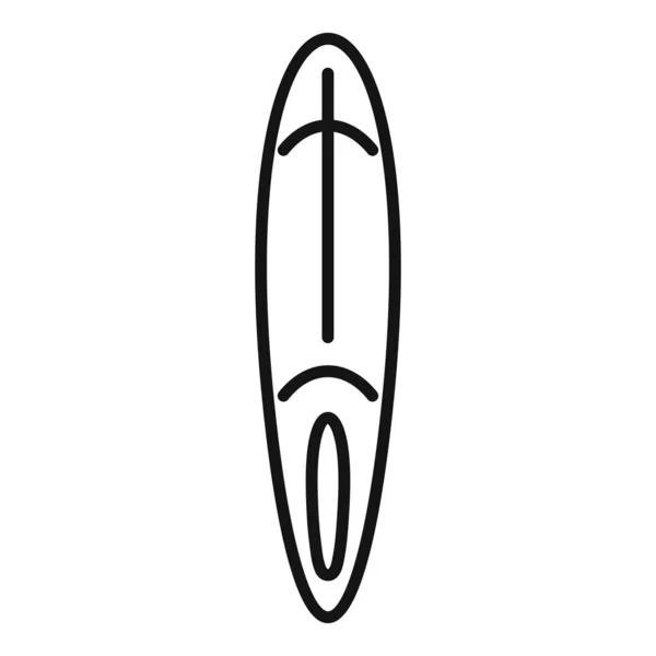 Ikona surfowania w wodzie zawiera zarys wektora. Płyta widłowa — Wektor stockowy