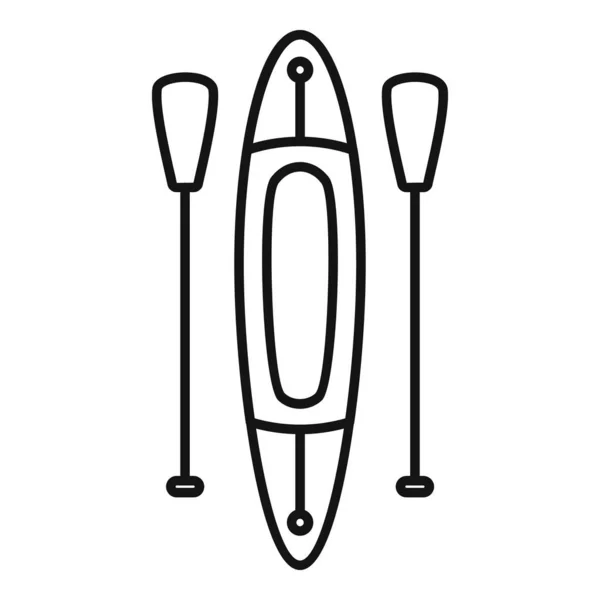 Lago sup surf icono contorno vector. Tablero de paleta — Archivo Imágenes Vectoriales