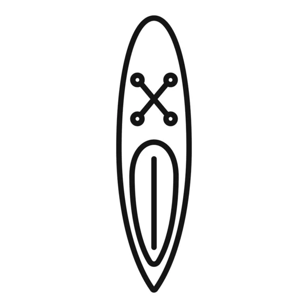 Ek sup board ikon kontur vektor. Surfingpaddel — Stock vektor
