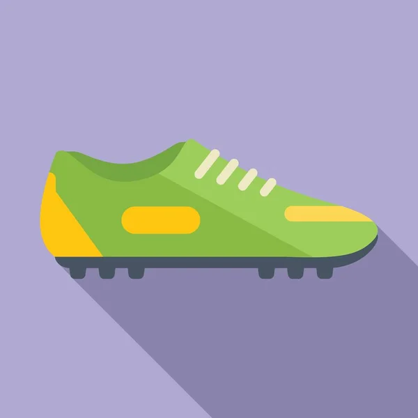 Football shoe icon flat vector. Sport pair — Stock Vector