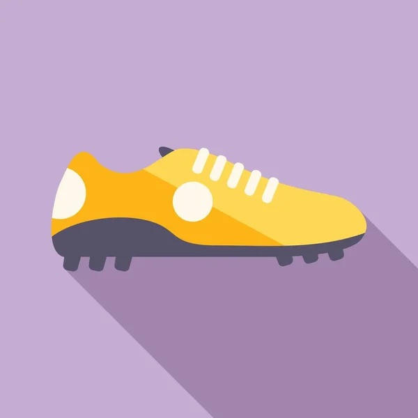 Sport boot icon flat vector. Soccer shoe — Stock Vector