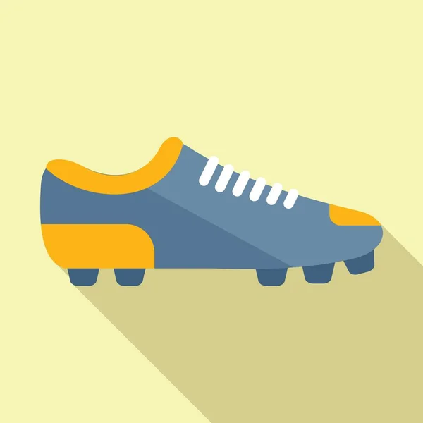 Running boot icon flat vector. Soccer shoe — Stock Vector