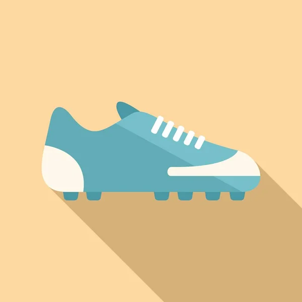 Match boot icon flat vector. Soccer shoe — Stock Vector