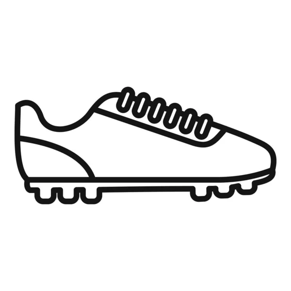 Foci bakancs ikon vázlat vektor. Labdarúgó cipő — Stock Vector