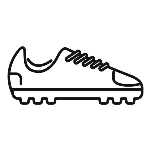 Bota de fútbol único icono contorno vector. Zapato deportivo — Vector de stock