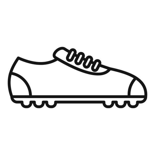 Fútbol zapatilla icono contorno vector. Zapato deportivo — Vector de stock