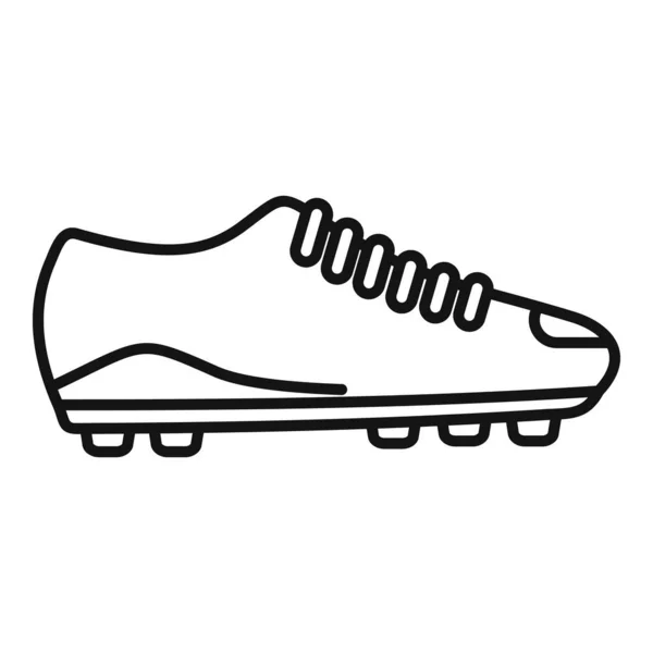 Icono de arranque atlético contorno vector. Zapato deportivo — Vector de stock