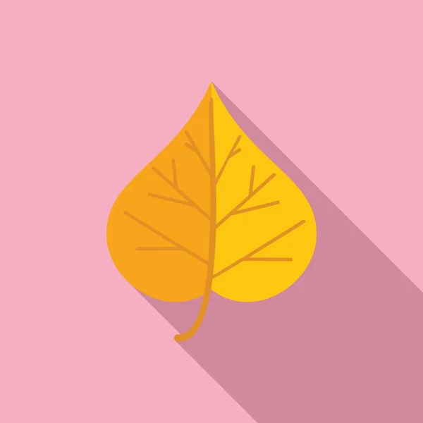 Icône feuille jaune vecteur plat. Feuillage d'automne — Image vectorielle