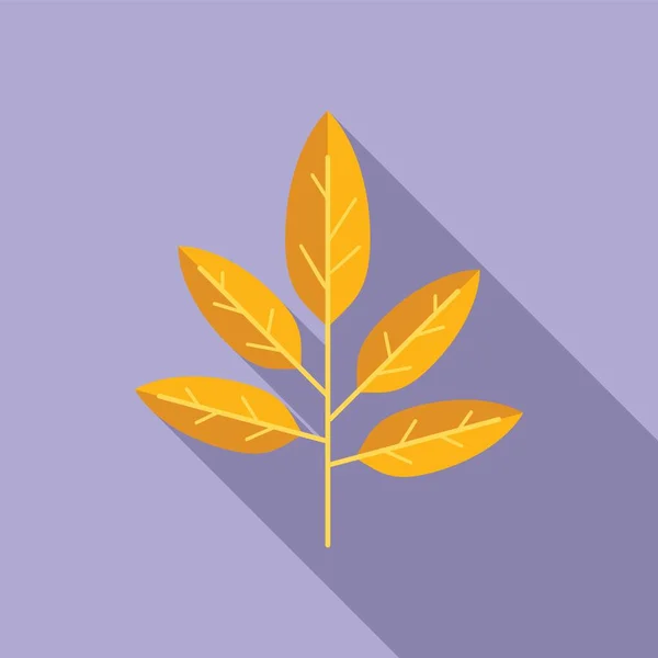 Turuncu yaprak ikonu düz vektör. Sonbahar Sonbaharı — Stok Vektör