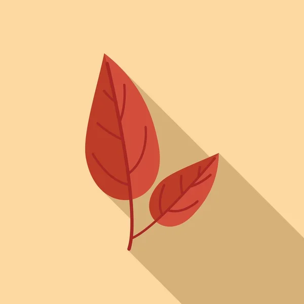 Skogsblad ikon platt vektor. Hösten faller — Stock vektor