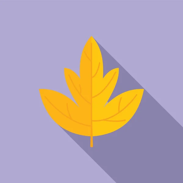 Sarı yaprak ikonu düz vektör. Ağaç yaprağı — Stok Vektör