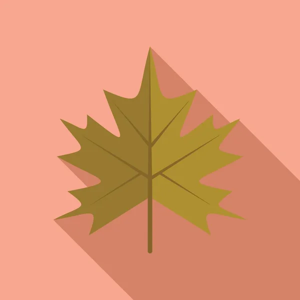 Ikona liści klonu płaski wektor. Jesień — Wektor stockowy