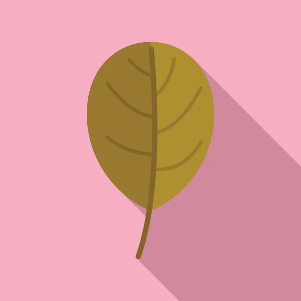 Ronde herfst blad pictogram vlakke vector. Bladbomen — Stockvector