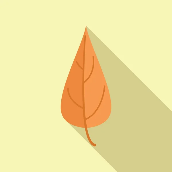 Brązowy jesienny ikona liść płaski wektor. Spadek klonu — Wektor stockowy