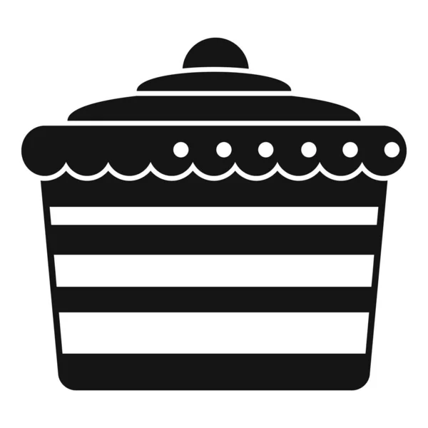 Pastel de panadería icono vector simple. Crema dulce — Archivo Imágenes Vectoriales