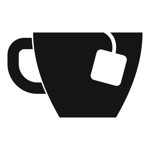 Sac de thé icône tasse vecteur simple. Boisson chaude — Image vectorielle