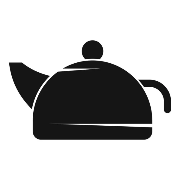 Leaf tea pot icon simple vector. Hot drink — Stock Vector