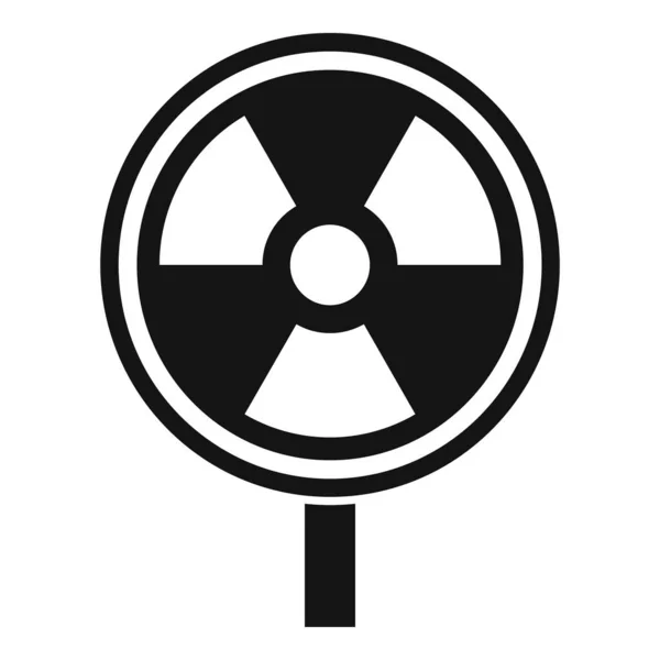 Ícone de energia nuclear vetor simples. Clima global — Vetor de Stock