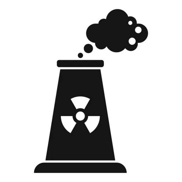 Ícone de usina nuclear vetor simples. Clima global — Vetor de Stock