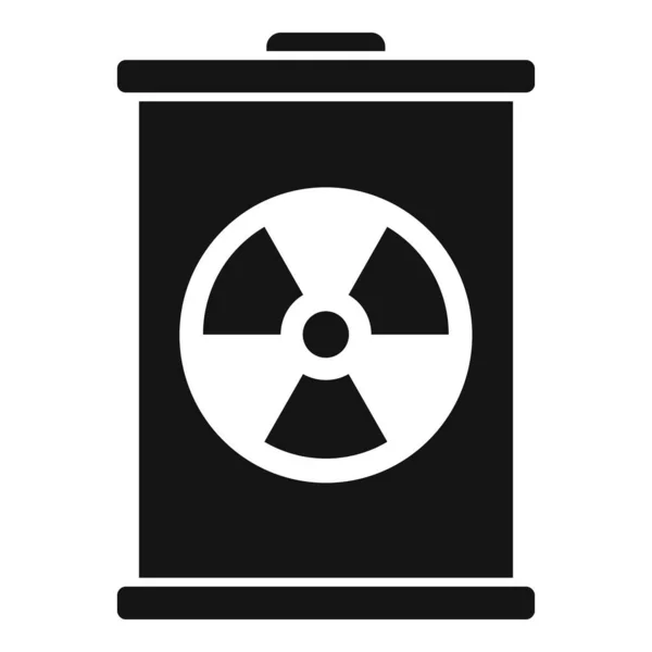 原子力バレルアイコン単純なベクトル。世界的な災害 — ストックベクタ