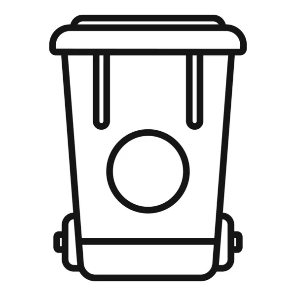 Eco recycler sac icône contour vecteur. Climat mondial — Image vectorielle