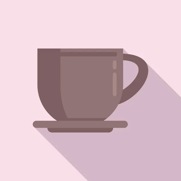 Coupe cappuccino icône vecteur plat. Nourriture du matin — Image vectorielle