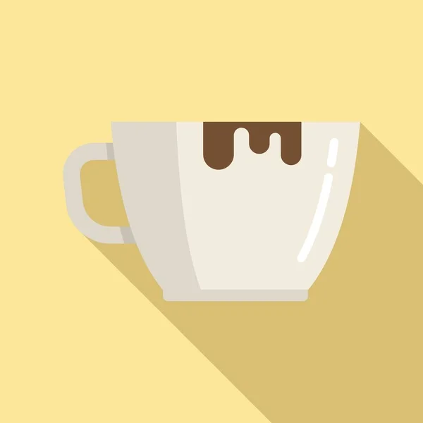 Cioccolato icona tazza di caffè vettore piatto. Caffè ristorante — Vettoriale Stock