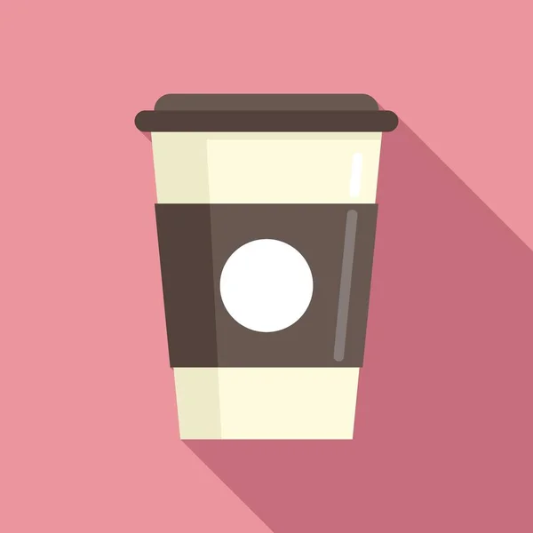 Mjölk kaffe kopp ikon platt vektor. Morgon bönor — Stock vektor