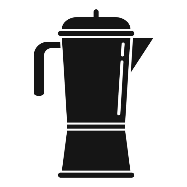 Pote de café icono vector simple. Frijol mañana — Vector de stock