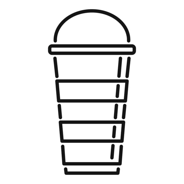 Coupe de café icône contour vecteur. Restaurant espresso — Image vectorielle