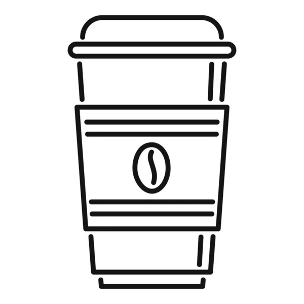 Espresso taza de café icono contorno vector. Restaurante cafetería — Vector de stock