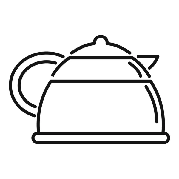 Стеклянный вектор контура кофейника. Чашка эспрессо — стоковый вектор