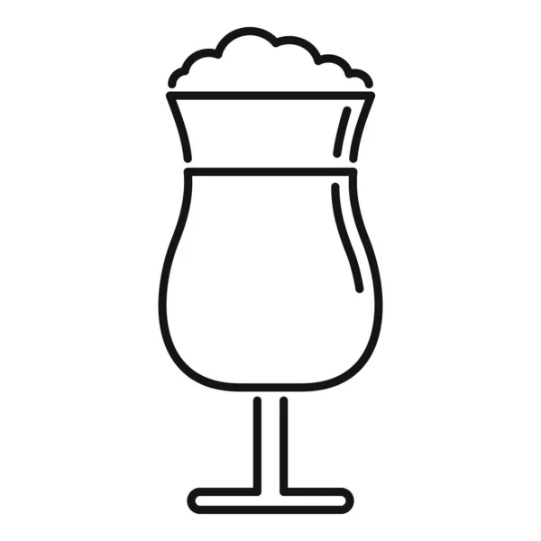 Mocha cup icon outline vektor. Minuman panas - Stok Vektor