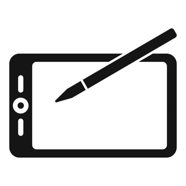 Scrittura icona tablet semplice vettore. Scrivi testo — Vettoriale Stock