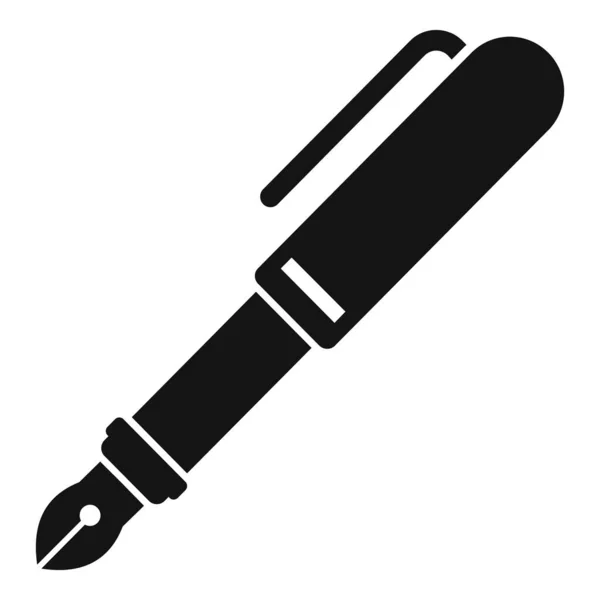 Icono de tinta pluma vector simple. Texto escrito — Vector de stock